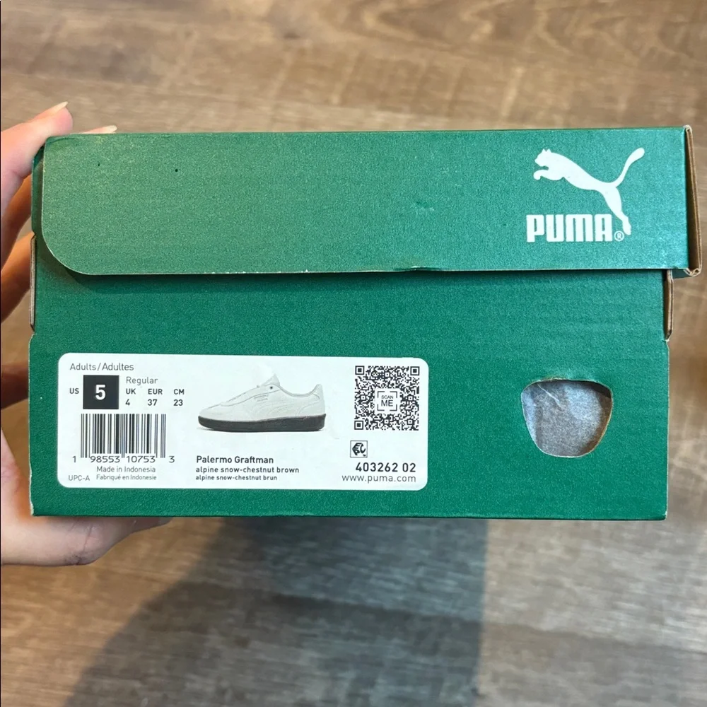 Puma Palermo Graftman Sneakers Men’s 5/Women’s 6.5 Alpine Snow Suede NIB